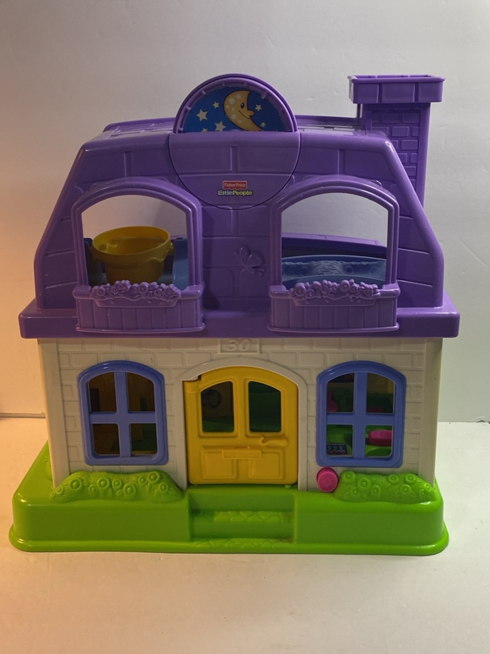 2008 Fisher Price House "Little People Happy Sounds Home" Purple-Tested WORKS